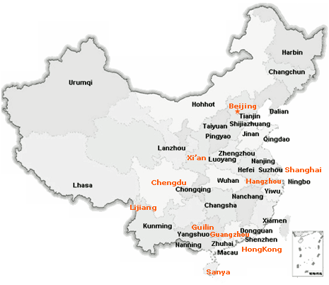 map of China