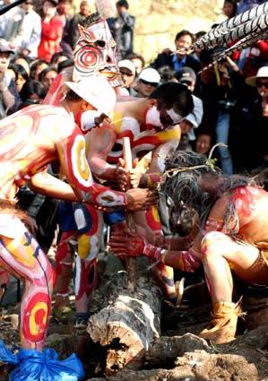 Fire worshipping ceremony, Mile
